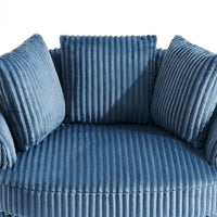 DREAMSIDEA - Lot de 2 fauteuils tonneau pivotants à accoudoirs encastrés à housse