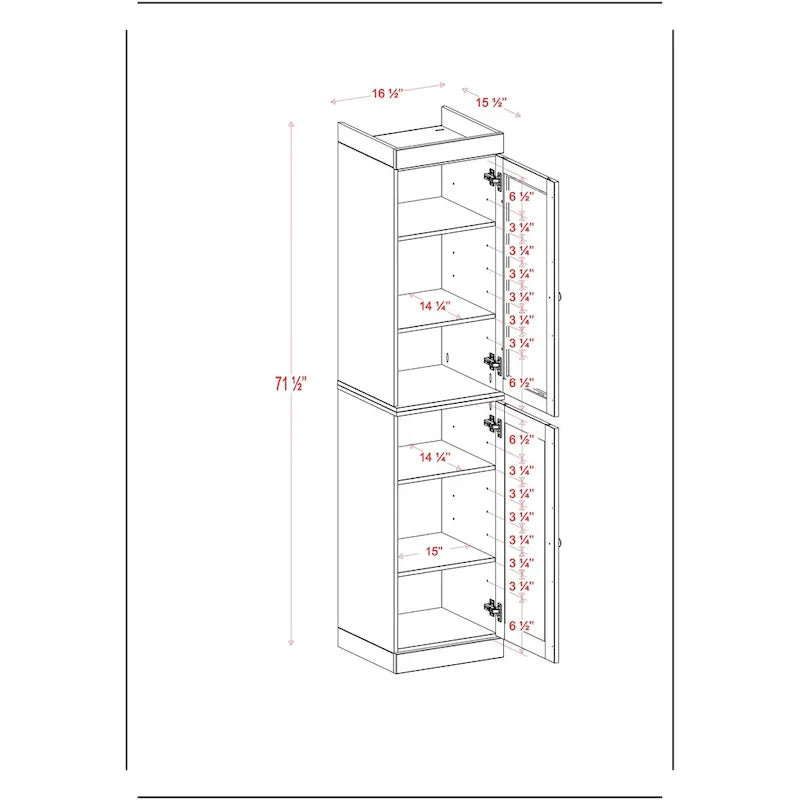 Meuble sous-vasque 100 % bois massif 42 cm avec portes en option par Palace Imports