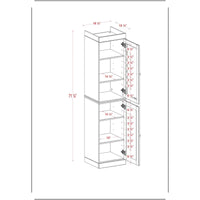 Meuble sous-vasque 100 % bois massif 42 cm avec portes en option par Palace Imports