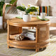 Table basse bali & pari Louis, rotin marron naturel, style bohème moderne