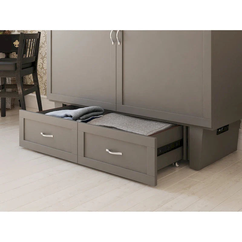 Lit escamotable coffre Chelsea Queen avec matelas
