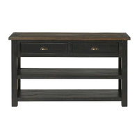 The Gray Barn Downington Table console de canapé à 2 tiroirs en bois massif