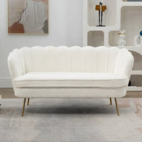 Causeuse rembourrée de style moderne du milieu du siècle, 59 W