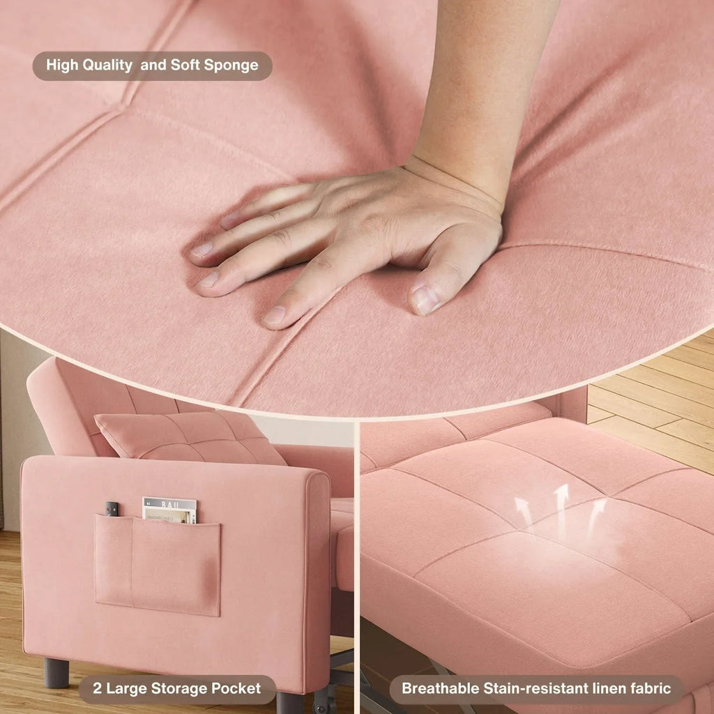 Canapé-lit réglable 3 en 1, fauteuil-canapé escamotable, lit pliant convertible pour salon