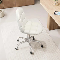 Chaise de bureau à domicile sans accoudoirs Javlergo, chaise de bureau d'ordinateur réglable en hauteur avec roulettes