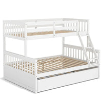 Lit superposé Gymax double sur grand avec lit gigogne double convertible