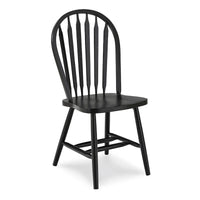 Chaise de salle à manger Windsor Arrowback en bois massif