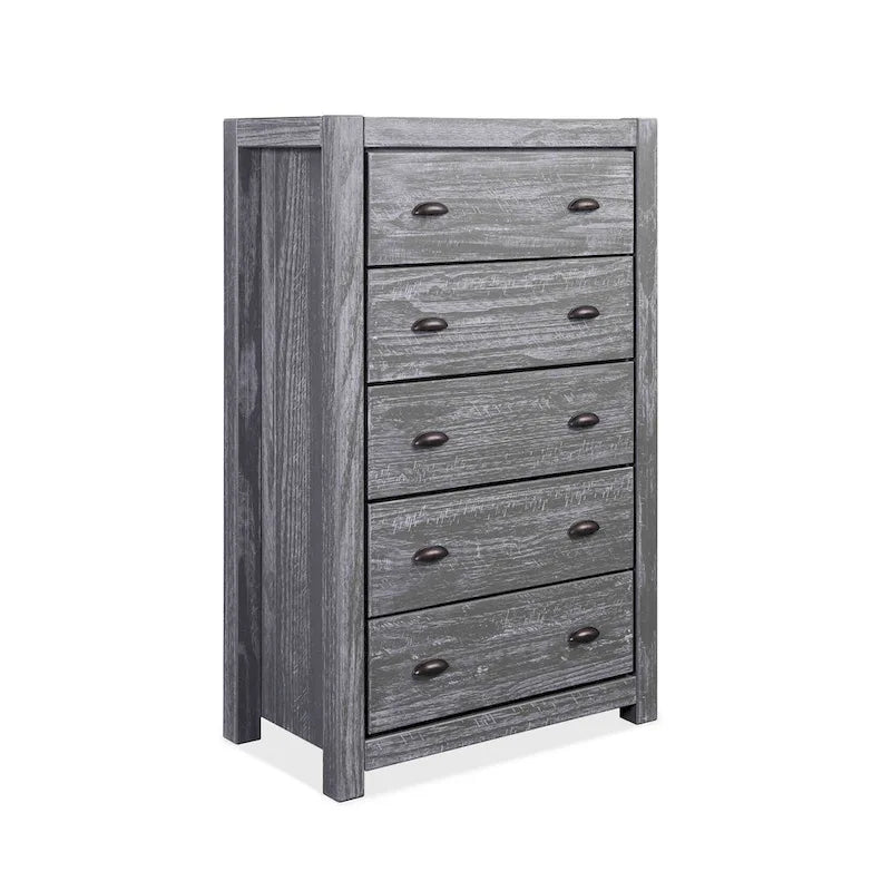 Grain Wood Furniture Montauk Coffre 5 tiroirs en bois massif