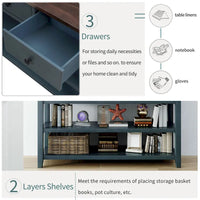 Console de style rétro avec deux étagères ouvertes
