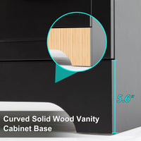 Wavy Line Ensemble meuble-lavabo de salle de bain 30/36/48 avec vasque & robinet
