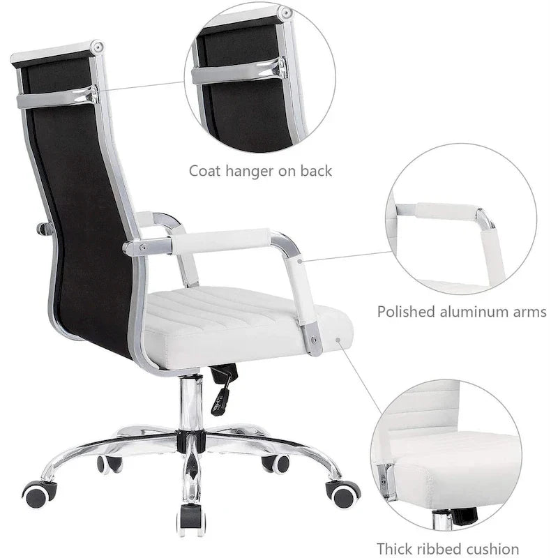 Chaise de bureau Homall nervurée Chaise de bureau d'ordinateur