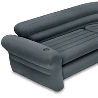 Canapé d'angle gonflable Intex en forme de L avec porte-gobelets, gris (lot de 2) - 26