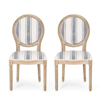 Chaises de salle à manger en tissu de style campagnard français - NH419413
