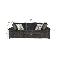 Ensemble canapé, causeuse et fauteuil câlin en velours côtelé à grosses côtes Nason de Roundhill Furniture