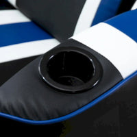 Chaise de jeu vidéo Vinsetto Racing avec dossier inclinable et repose-pieds, appuie-tête et porte-gobelet
