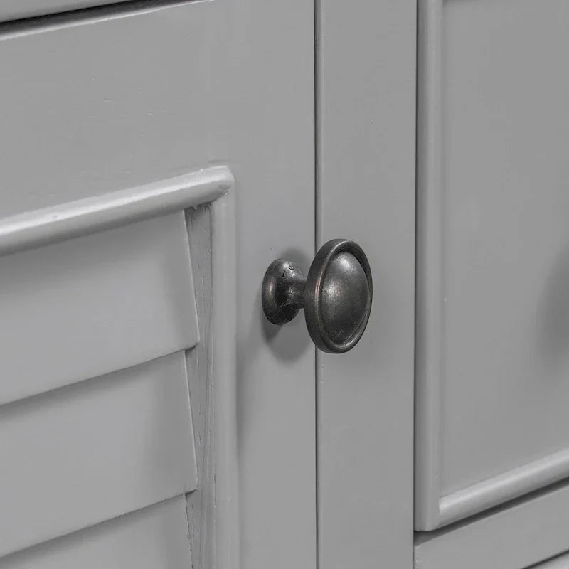Meuble-lavabo avec vasque en céramique, deux placards et cinq tiroirs