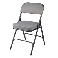 Chaise pliante de luxe matelassée en tissu de la collection Bernadine de Hampden Furnishings, lot de 2