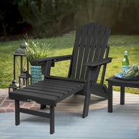 Chaise Adirondack pliante et réglable Vrakae avec ottoman