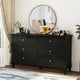Commode de chambre à coucher en bois à 6 tiroirs profonds