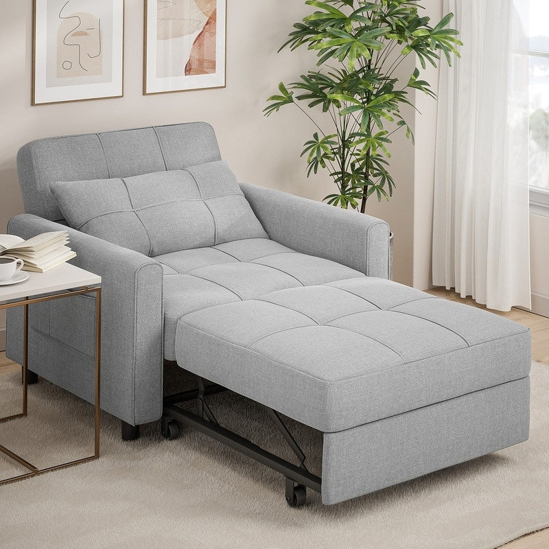 Canapé-lit réglable 3 en 1, fauteuil-canapé escamotable, lit pliant convertible pour salon