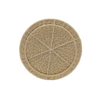 Table d'appoint avec panier de rangement en osier tressé à la main Household Essentials - 17,0 L x 17,0 l x 19,0 H