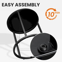 Chaises Papasan d'extérieur avec coussin en rotin PE, chaises cosy de patio avec table d'appoint