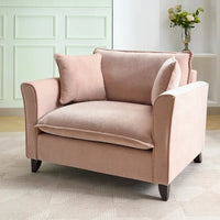 Fauteuil surdimensionné en tissu chenille