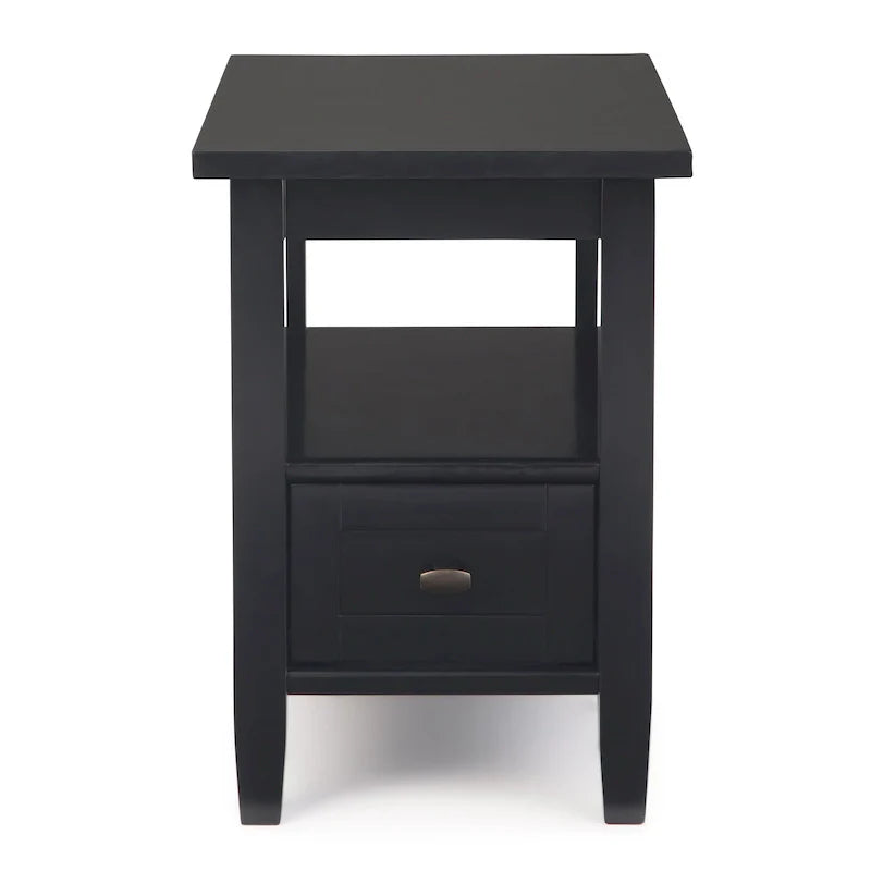 WYNDENHALL Norfolk Table d'appoint étroite de style transitionnel rectangulaire en bois massif, 35,5 cm de large – 35,5 cm de large