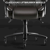 Chaise de bureau de direction Bossin grande taille et forte, 500 lb, avec support lombaire réglable, chaise ergonomique en cuir PU à dossier haut pour ordinateur