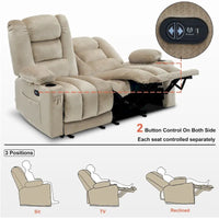 Causeuse Inclinable Électrique MCombo avec Chaleur et Massage, Tissu PR648