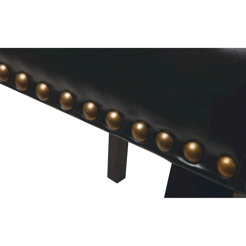 Copper Grove Five Bridge Eco Parsons Chaise en similicuir à clous décoratifs