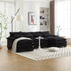 Canapé Sectionnel Canapé Nuage pour Salon, Canapé Moderne Forme U en Chenille/Bouclette, Canapé-Lit Modulable Confortable avec Double Méridienne
