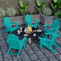 Chaise Adirondack pliante d'extérieur avec porte-gobelet