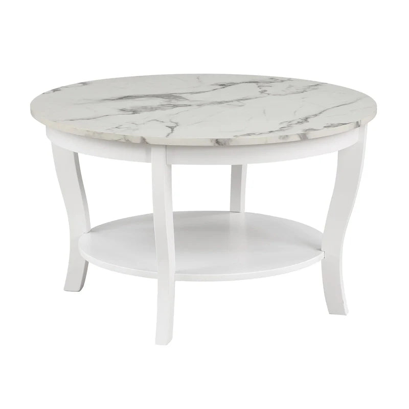 Table basse ronde avec étagère American Heritage de Convenience Concepts