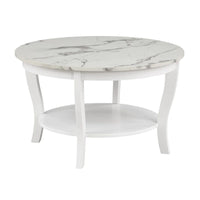 Table basse ronde avec étagère American Heritage de Convenience Concepts