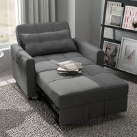 Canapé-lit réglable 3 en 1, fauteuil-canapé escamotable, lit pliant convertible pour salon