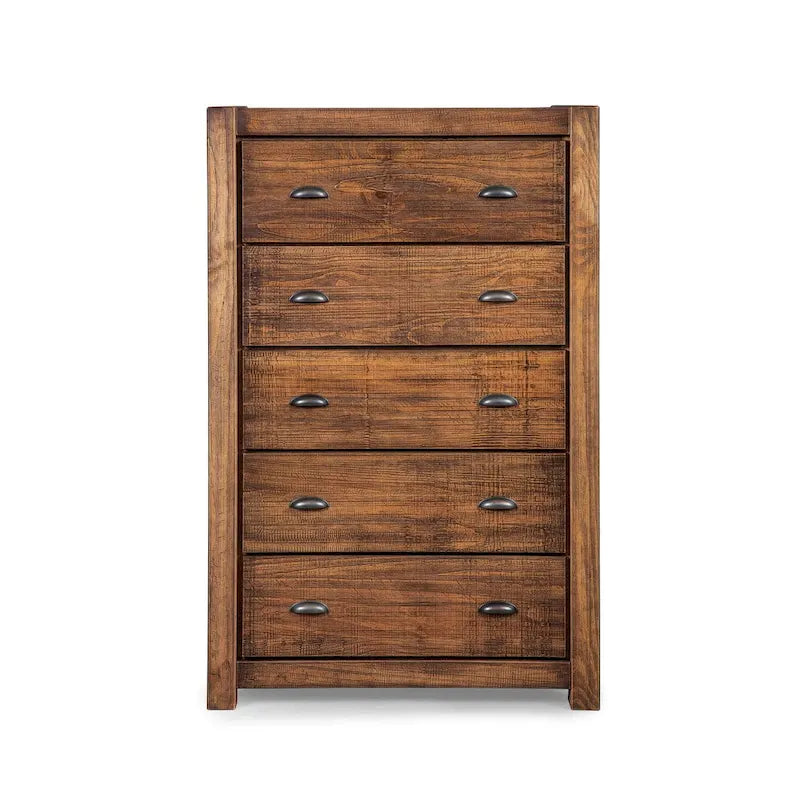 Grain Wood Furniture Montauk Coffre 5 tiroirs en bois massif