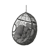 Fauteuil suspendu d'extérieur en osier imperméable avec coussins, siège hamac – Capacité de 136 kg