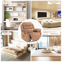 Fauteuil Inclinable Moelleux avec Fonction Massage et Chaleur