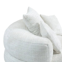 Canapé paresseux à dossier haut en chenille avec 3 coussins et pouf surdimensionné