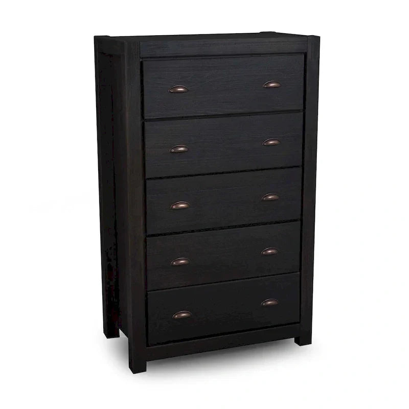 Grain Wood Furniture Montauk Coffre 5 tiroirs en bois massif