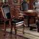 Fauteuil De Ville Château (Lot de 2) en PU Noir et Cerisier