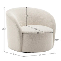 Fauteuil pivotant rembourré KINWELL de 86 cm de large (lot de 2)