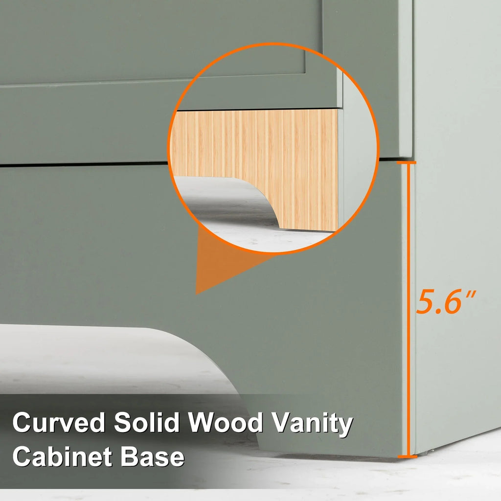 Wavy Line Ensemble meuble-lavabo de salle de bain 30/36/48 avec vasque & robinet