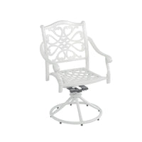 Ensemble de salle à manger d'extérieur 5 pièces en fonte d'aluminium avec 4 chaises pivotantes