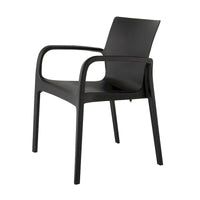 Fauteuil de salle à manger empilable toutes saisons Alissa en résine, lot de 2