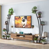 Support à plantes d'intérieur, étagère à fleurs 6 niveaux pour jardin domestique - lot de 2