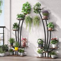 Support à plantes d'intérieur, étagère à fleurs 6 niveaux pour jardin domestique - lot de 2
