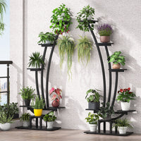 Support à plantes d'intérieur, étagère à fleurs 6 niveaux pour jardin domestique - lot de 2