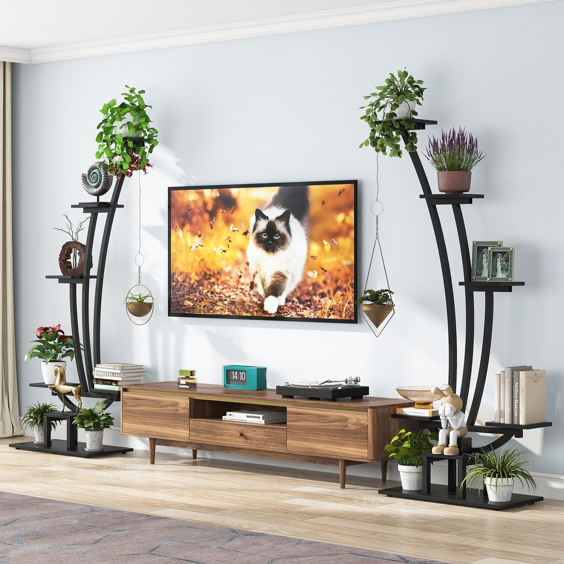 Support à plantes d'intérieur, étagère à fleurs 6 niveaux pour jardin domestique - lot de 2